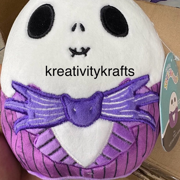 Purple and White Plush Toy Jack Skellington Squishmallow - Picture 1 of 1